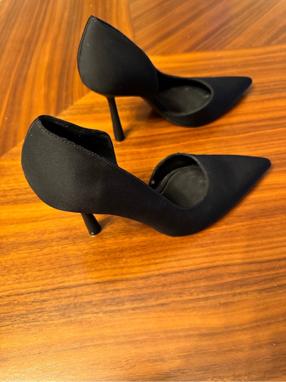 Zara Black D’Orsay Pointed Toe Stiletto Heels US 9 - Picture 3 of 12